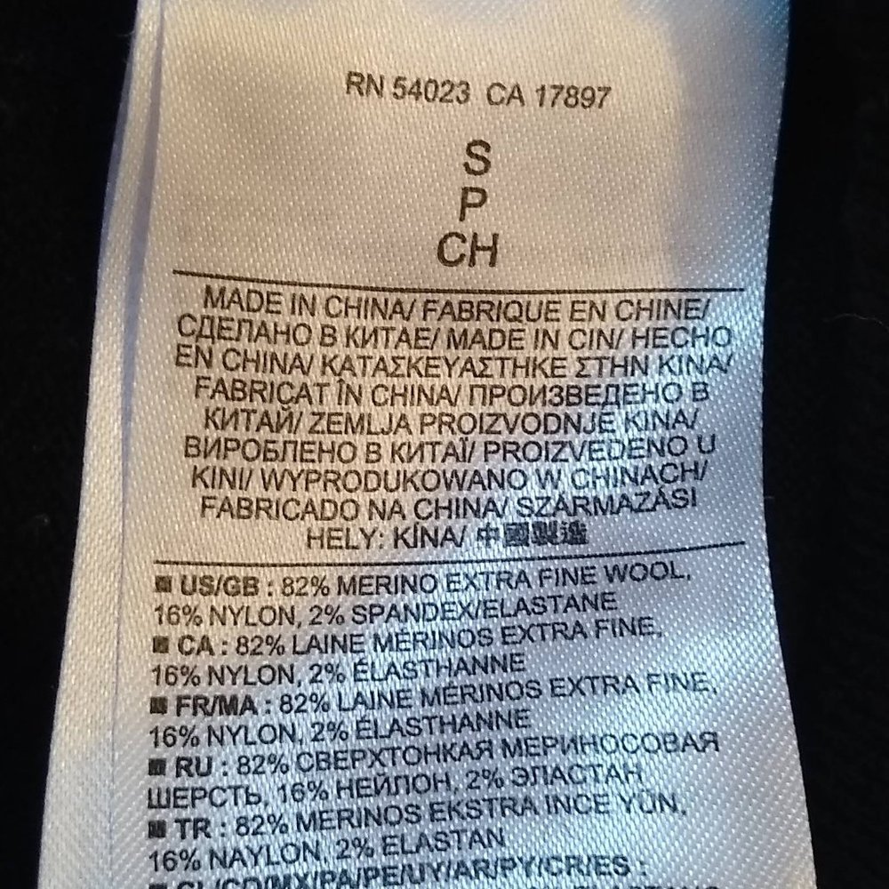 EUC Banana Republic Merino Wool Back Zip Sweater S - Picture 5 of 5